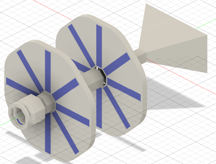 CAD model of electron gun